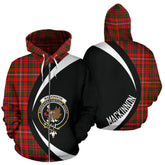 MacKinnon Modern Tartan Crest Zipper Hoodie - Circle Style